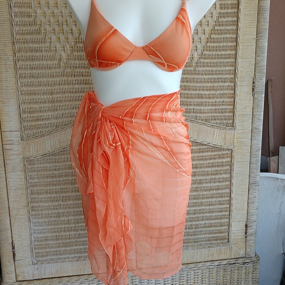#22 Bikini & ITALIAN SILK Pareo GOTTEX DESIGNER NWOT & NWT